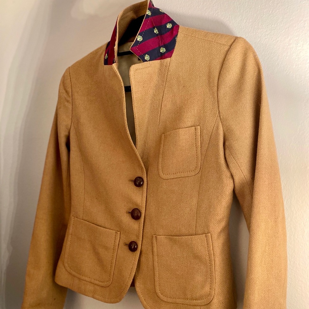 J Crew Women’s 100% Wool Camel Blazer